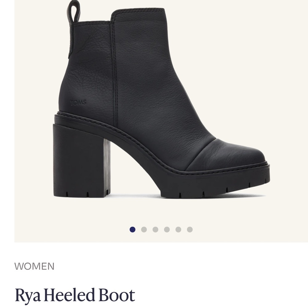 TOMS RYA BOOT All Black Leather